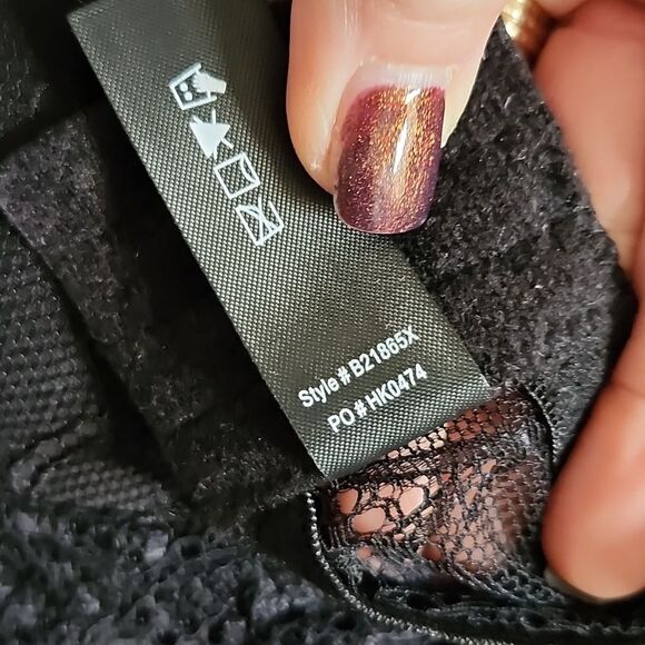 René Rofé black padded lace bra 40C, NWOT - Picture 6 of 7